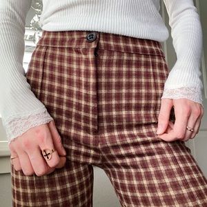 Free people plaid skinny pants